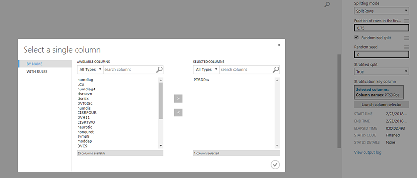 Splitting the data into the training and testing dataset