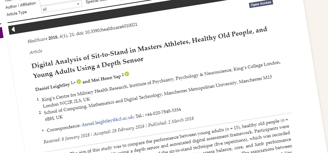 Digital Analysis of Sit-to-Stand in Master Athletes, Healthy Old and Young Adults using a Depth Sensor